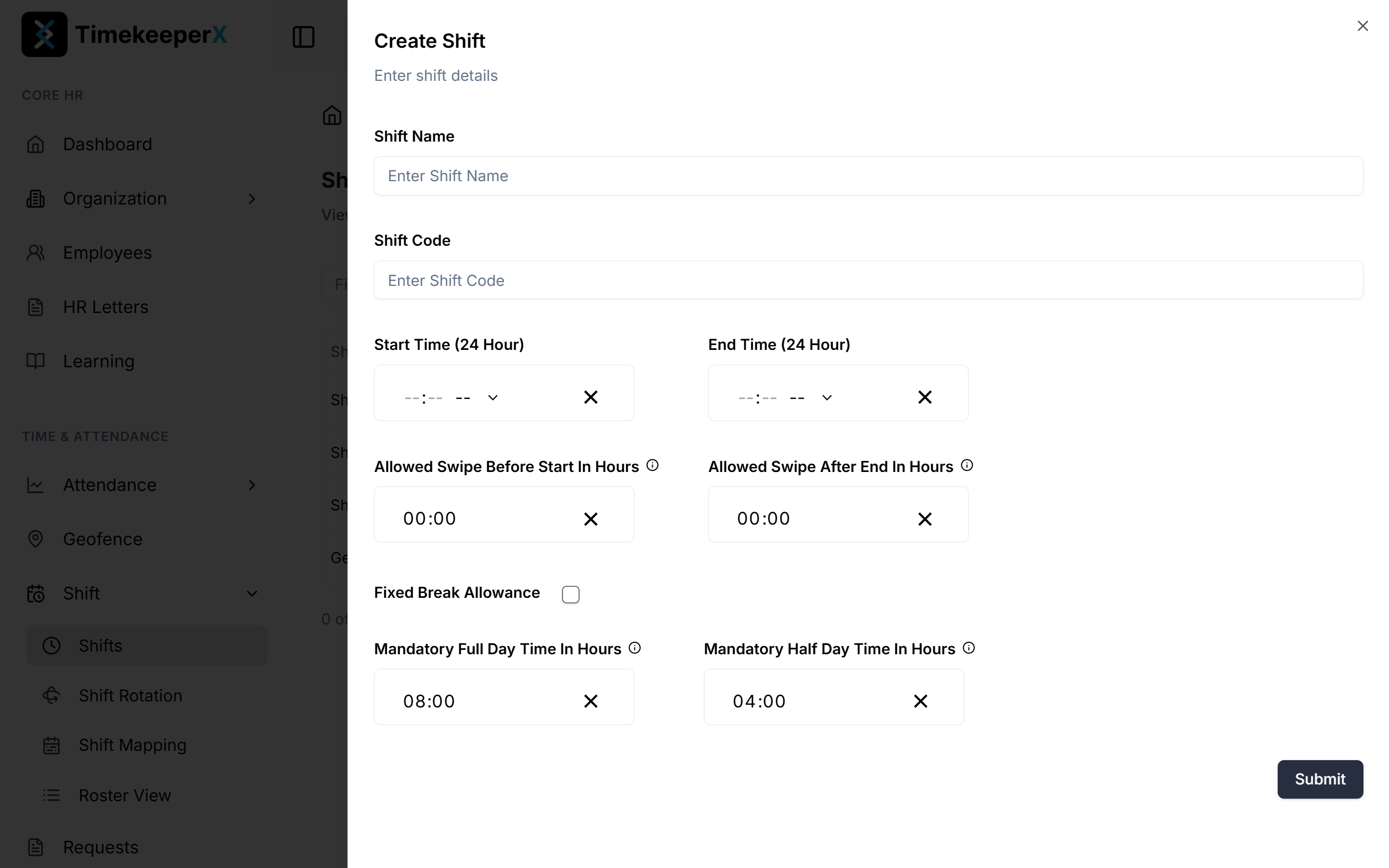 Adding Shifts