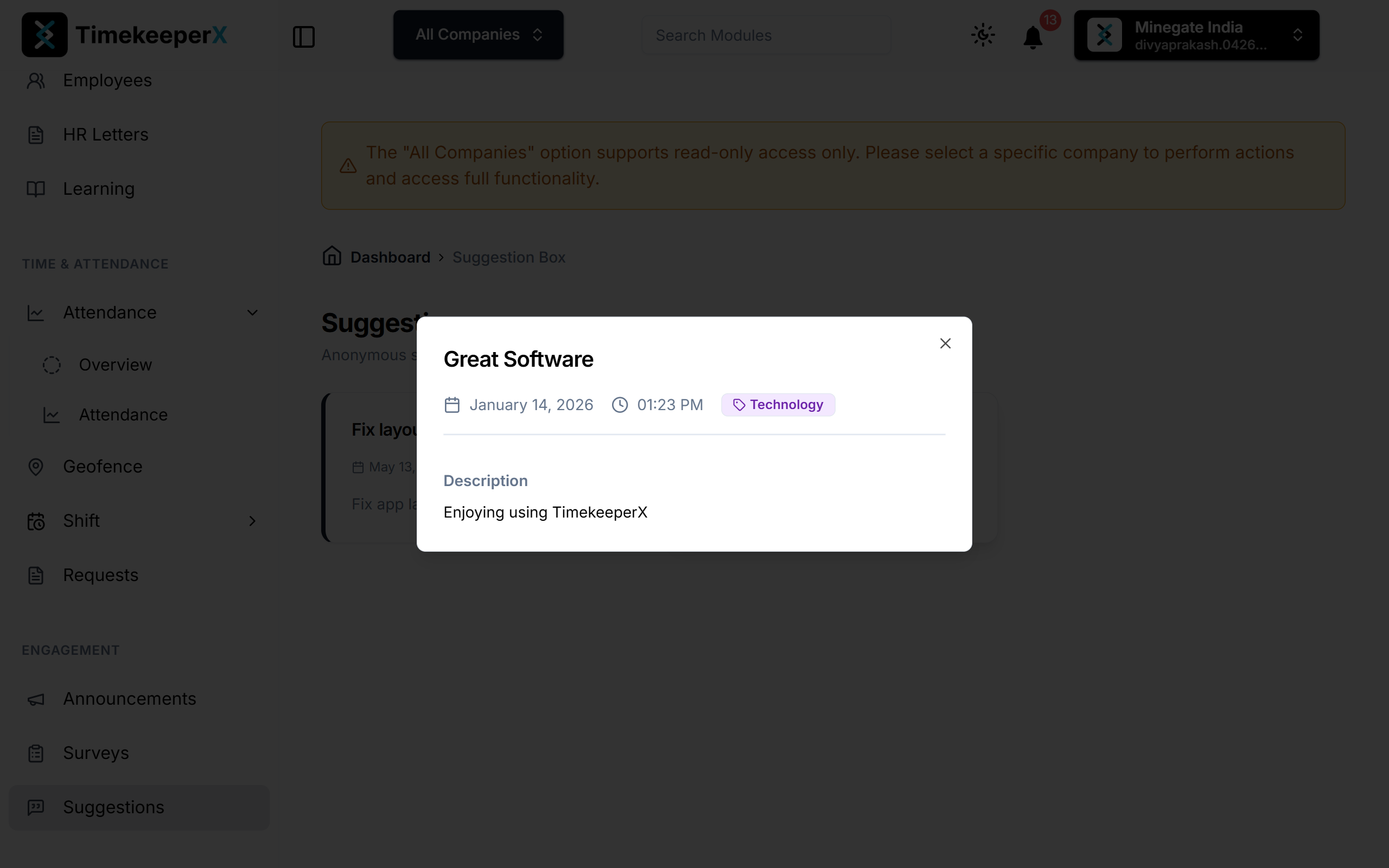 Suggestion Detailed Review